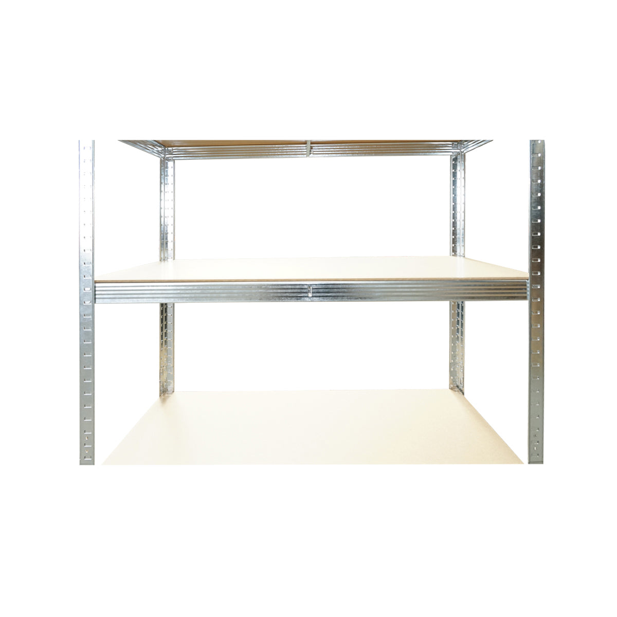Scaffale in metallo con 5 ripiani in MDF, 180x100x45 cm, 250 kg/ripiano, montaggio senza viti, zincato - immagine 6