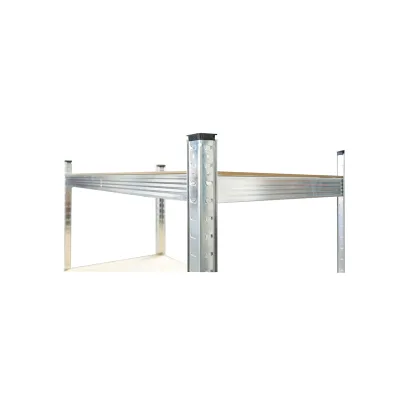 Scaffale in metallo con 5 ripiani in MDF, 180x100x50 cm, 250 kg/ripiano, montaggio senza viti, zincato - immagine 4