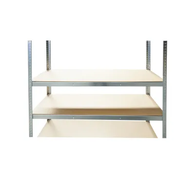Scaffale in metallo con 5 ripiani in MDF, 180x120x40 cm, 250 kg/ripiano, montaggio senza viti, zincato - immagine 6