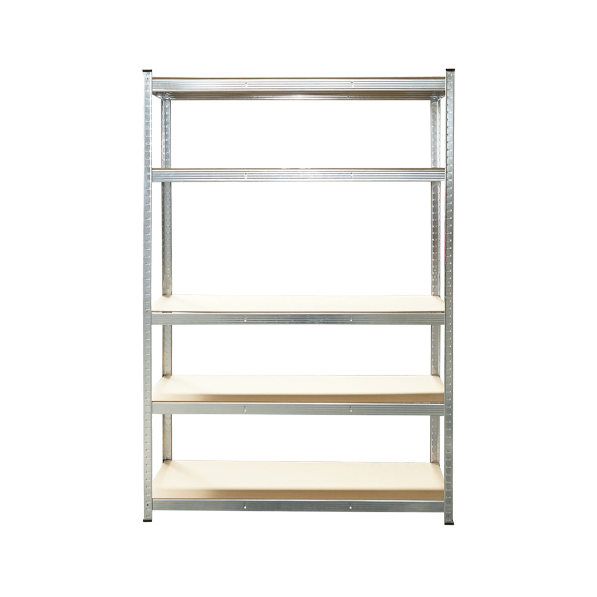 Scaffale in metallo con 5 ripiani in MDF, 180x120x45 cm, 250 kg/ripiano, montaggio senza viti, zincato