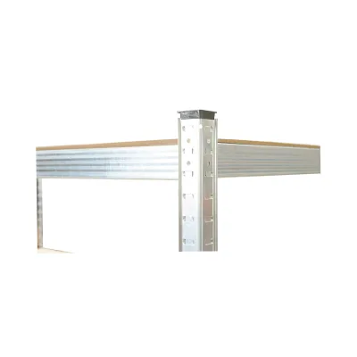 Scaffale in metallo con 5 ripiani in MDF, 180x120x60 cm, 175 kg/ripiano, montaggio senza viti, zincato - immagine 4