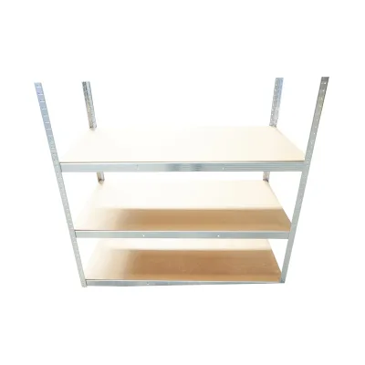 Scaffale in metallo con 5 ripiani in MDF, 180x120x60 cm, 250 kg/ripiano, montaggio senza viti, zincato - immagine 6
