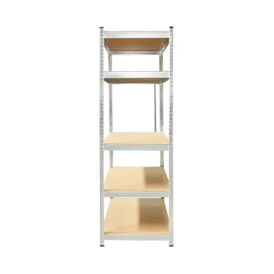 Scaffale in metallo con 5 ripiani in MDF, 180x120x60 cm, 250 kg/ripiano, montaggio senza viti, zincato - immagine 3