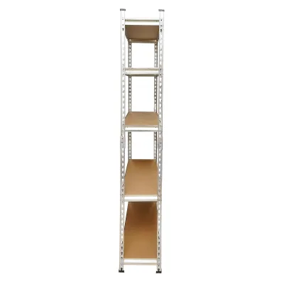 Scaffale in metallo con 5 ripiani in MDF, 180x90x30 cm, 120 kg/ripiano, montaggio senza viti - immagine 3