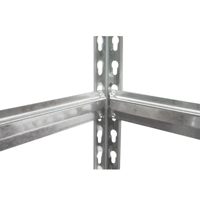 Scaffale in metallo con 5 ripiani in MDF, 180x90x30 cm, 120 kg/ripiano, montaggio senza viti - immagine 5