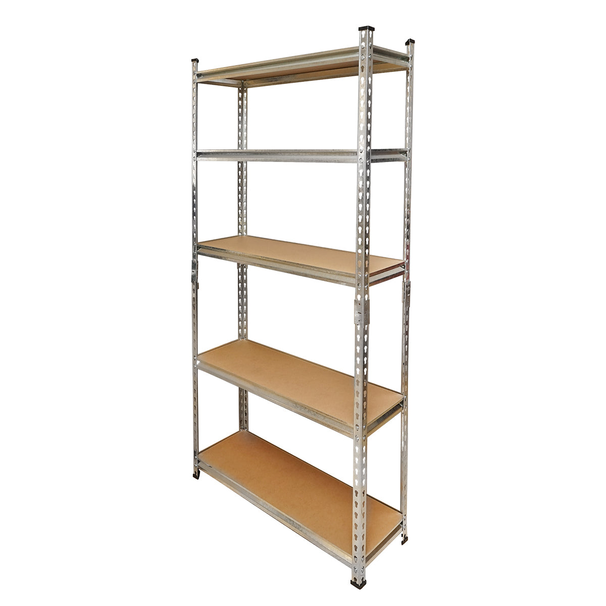 Scaffale in metallo con 5 ripiani in MDF, 180x90x30 cm, 120 kg/ripiano, montaggio senza viti - immagine 2