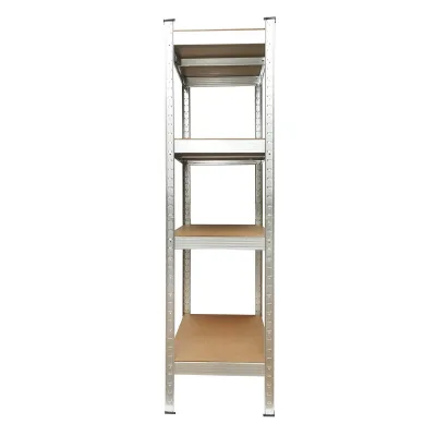 Scaffale Metallico con 4 Ripiani in MDF, 144x70x40 cm, Montaggio Senza Viti - immagine 3