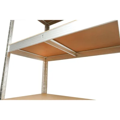 Scaffale Metallico con 4 Ripiani in MDF, 144x70x40 cm, Montaggio Senza Viti - immagine 5
