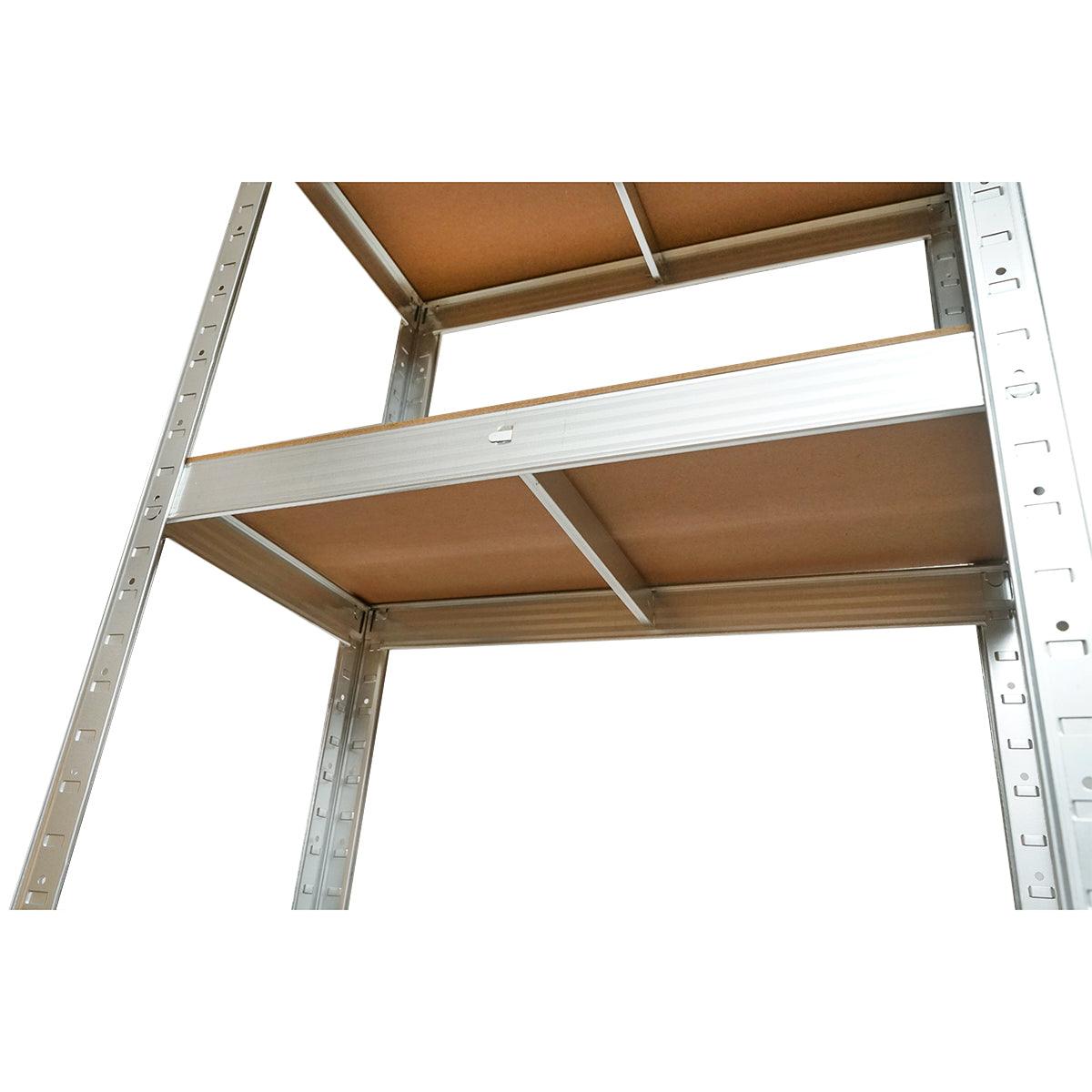 Scaffale Metallico con 5 Ripiani in MDF, 170x80x30 cm, Montaggio Senza Viti - immagine 5