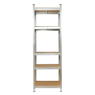 Scaffale Metallico con 5 Ripiani in MDF, 170x80x30 cm, Montaggio Senza Viti