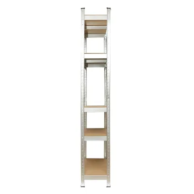Scaffale Metallico con 5 Ripiani in MDF, 170x80x30 cm, Montaggio Senza Viti - immagine 3