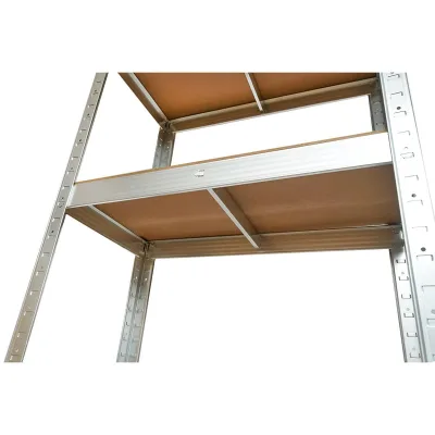 Scaffale Metallico con 5 Ripiani in MDF, 180x70x35cm, Montaggio Senza Viti - immagine 5