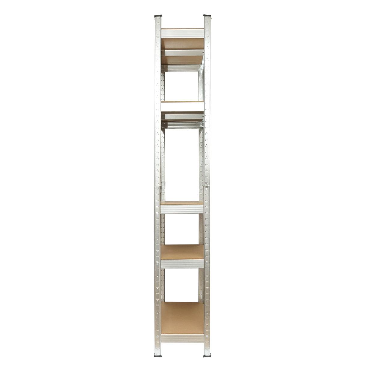 Scaffale Metallico con 5 Ripiani in MDF, 180x70x35cm, Montaggio Senza Viti - immagine 3