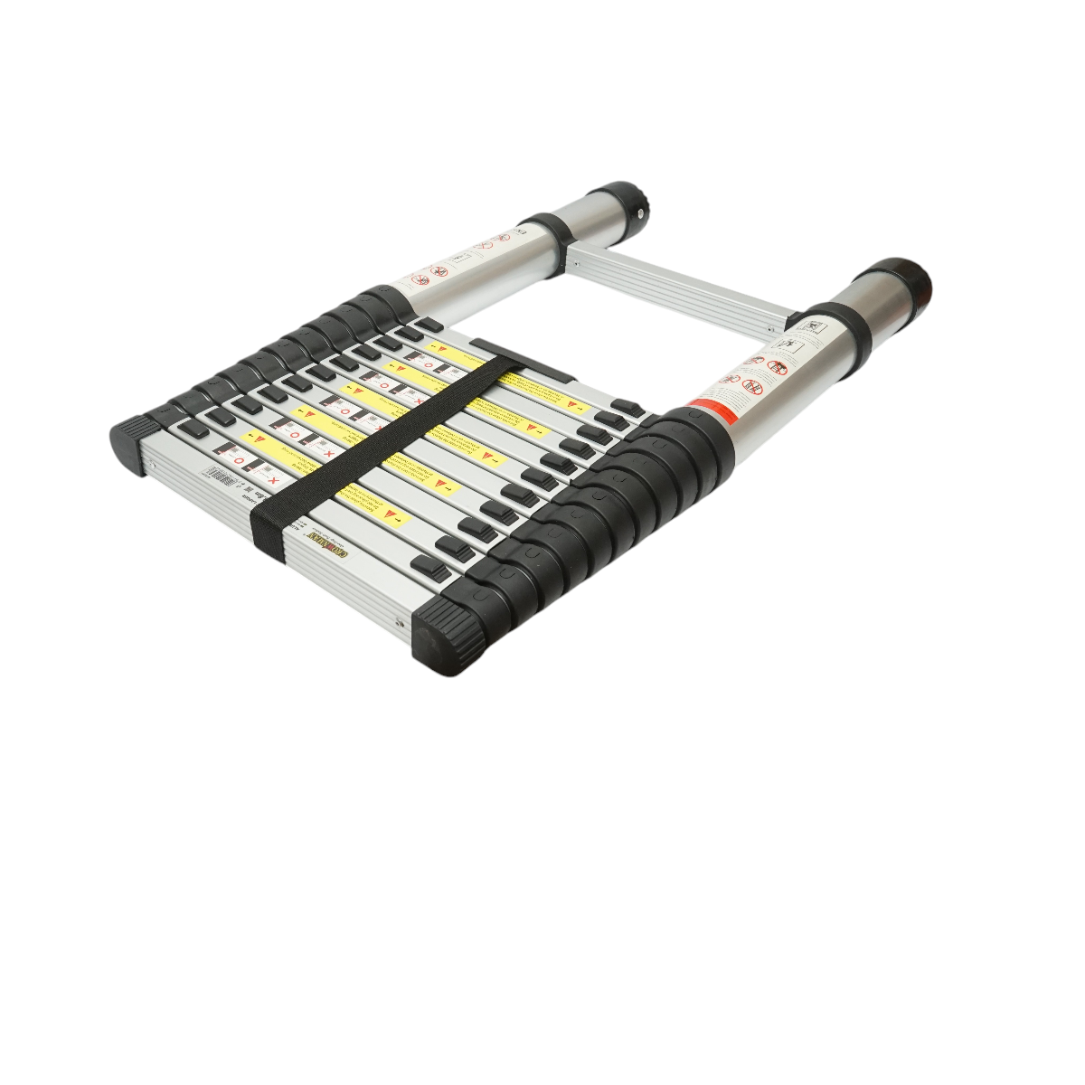 Scala telescopica in alluminio Crownman, 3,8 m, 13 gradini antiscivolo, portata massima 150 kg - immagine 5