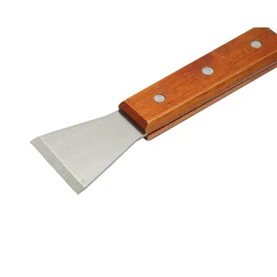 Scalpello per apicoltura in acciaio inox tipo L con manico in legno 200x45mm - immagine 4