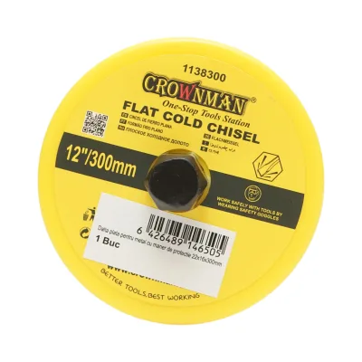 Scalpello piatto per metallo con impugnatura protettiva 22x16x300mm Crownman - immagine 3
