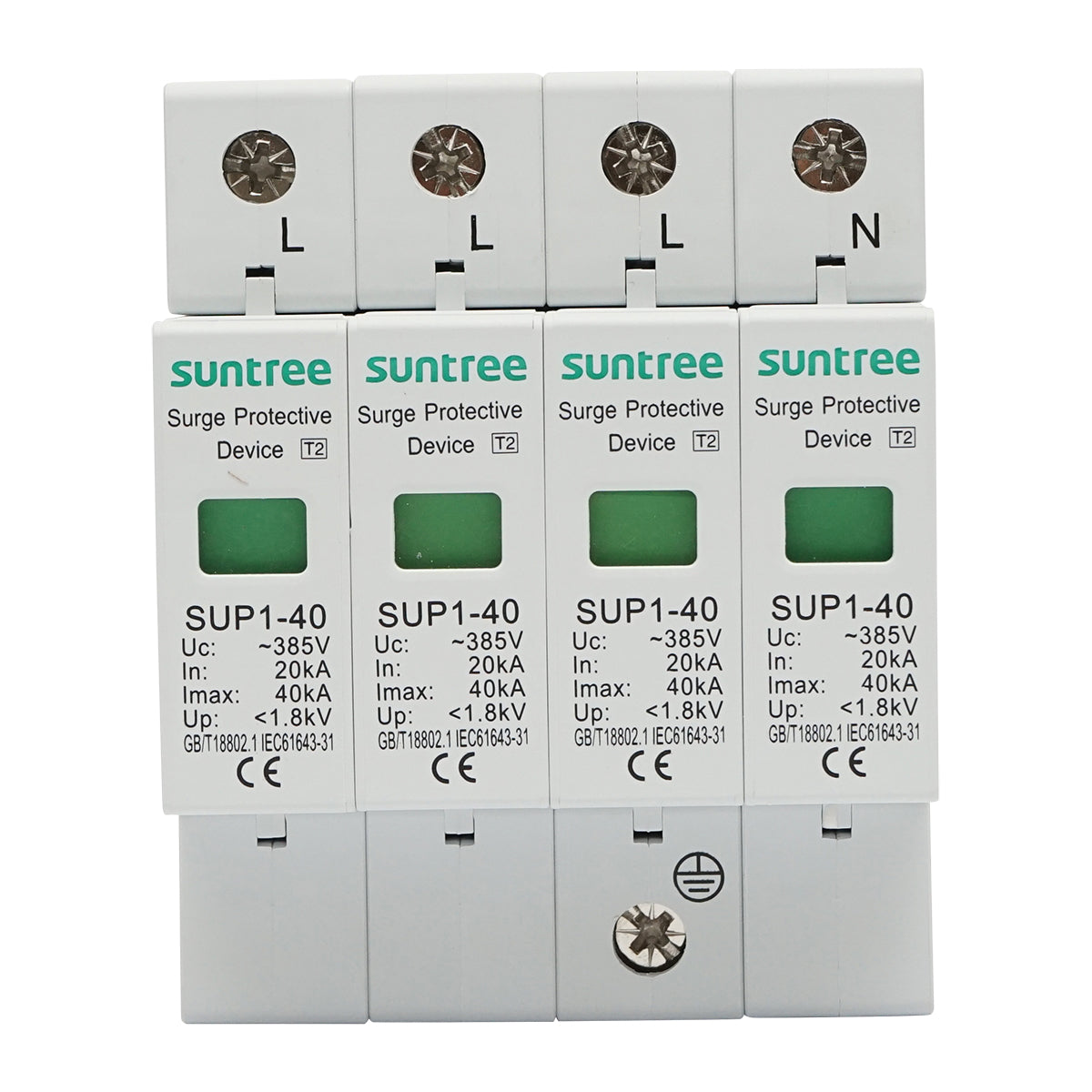 Scaricatore di sovratensione con segnalazione 4P ACSPD 380VDC, 2040KA Suntree