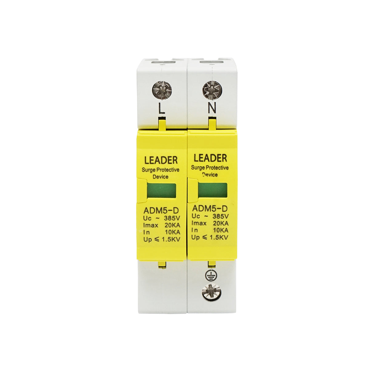 Scaricatore di sovratensione con segnalazione per impianti fotovoltaici LA-SPD-2P-20kA-385V Leader