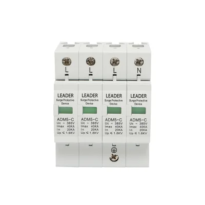 Scaricatore di sovratensione con segnalazione per impianti fotovoltaici LA-SPD-4P-40kA-385V Leader