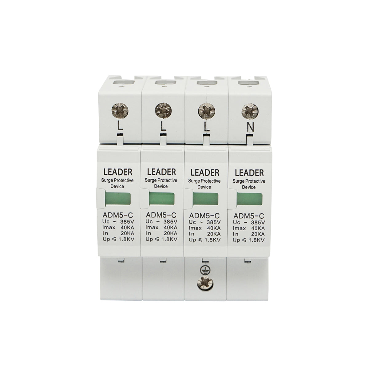 Scaricatore di sovratensione con segnalazione per impianti fotovoltaici LA-SPD-4P-40kA-385V Leader