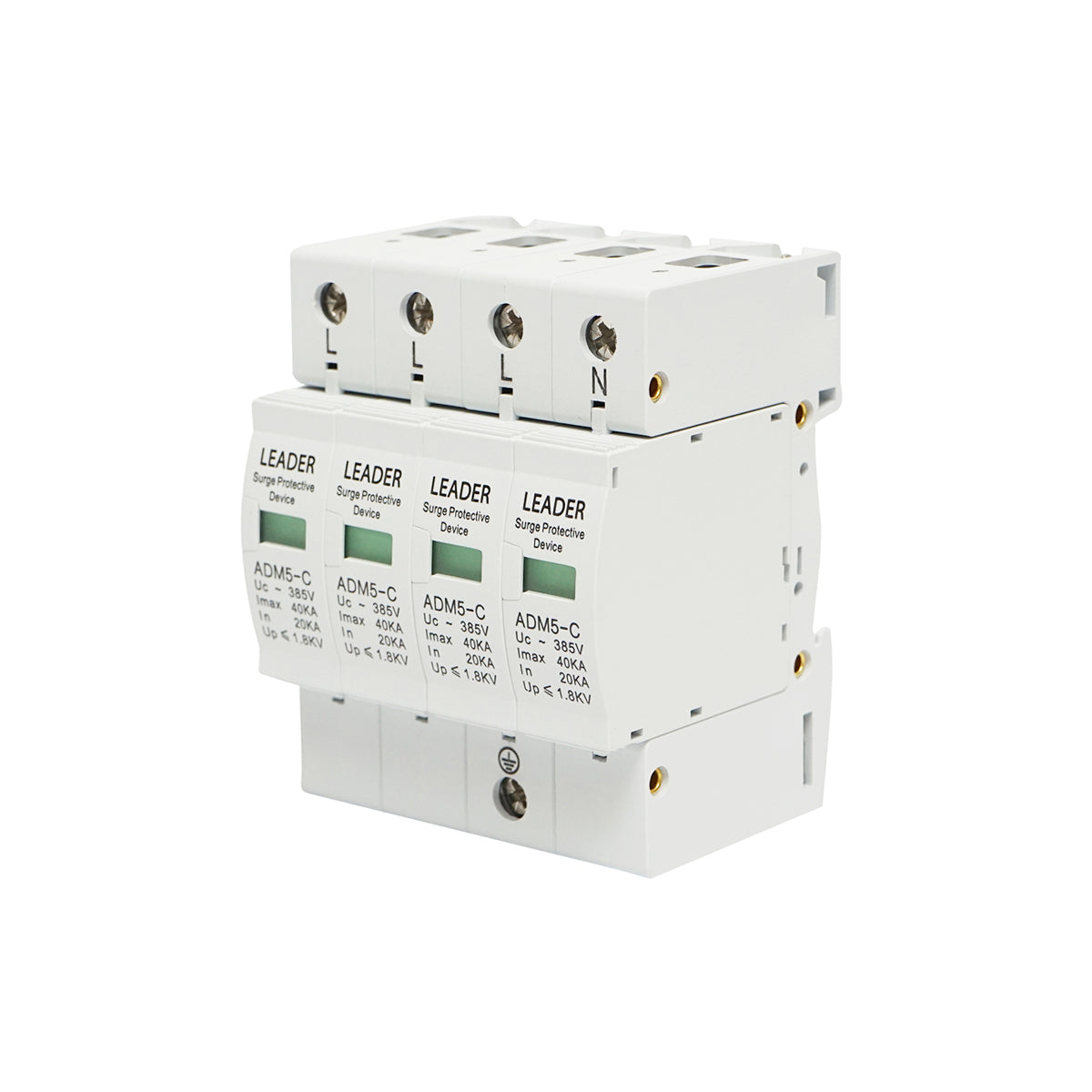 Scaricatore di sovratensione con segnalazione per impianti fotovoltaici LA-SPD-4P-40kA-385V Leader - immagine 2