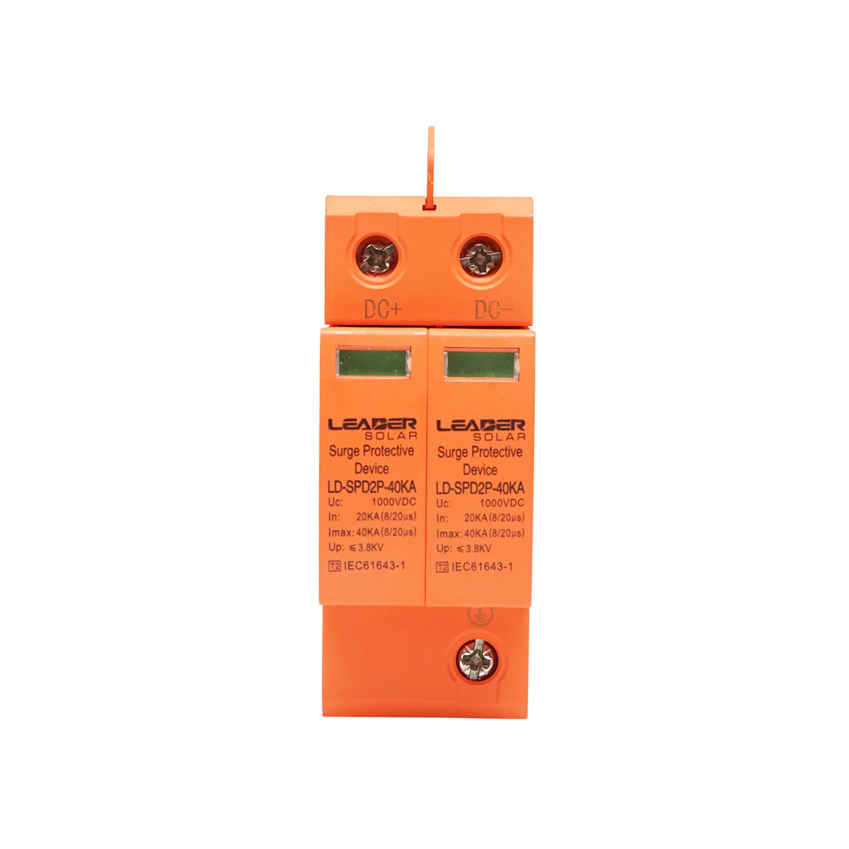 Scaricatore di sovratensione con segnalazione per impianti fotovoltaici LD-SPD-2P-40kA-1000VDC Leader