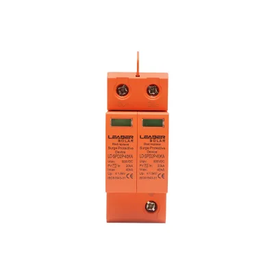 Scaricatore di sovratensione con segnalazione per impianti fotovoltaici LD-SPD-2P-40kA-500VDC Leader