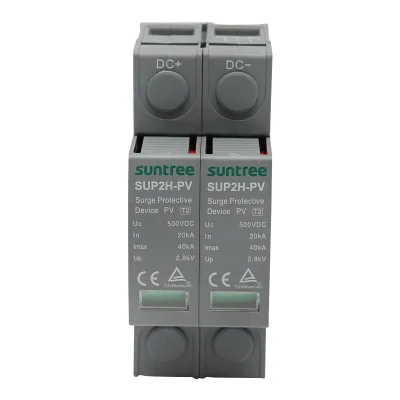 Scaricatore di sovratensione con segnalazione per sistemi fotovoltaici DC 2P tipo C 500VDC Suntree - immagine 2