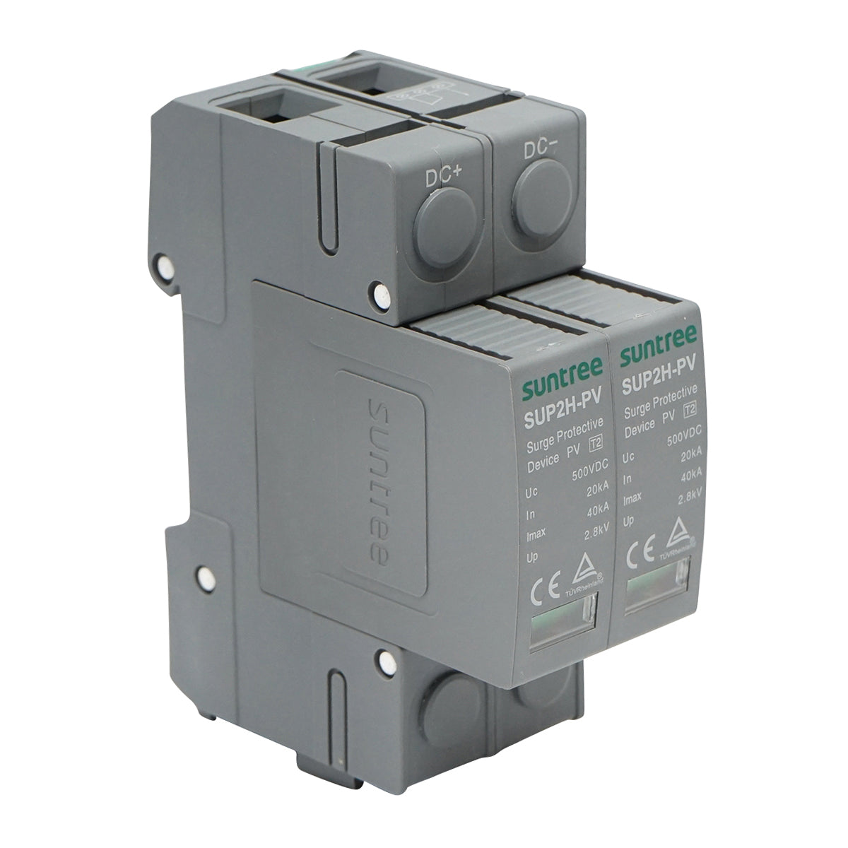 Scaricatore di sovratensione con segnalazione per sistemi fotovoltaici DC 2P tipo C 500VDC Suntree - immagine 6
