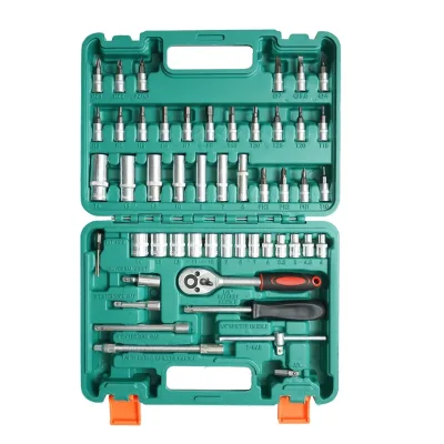 Scatola di chiavi a bussola lunghe e corte, punte, esagonali, torx, 1/4 cricchetto trainer 53 pezzi Breckner Germany - immagine 3