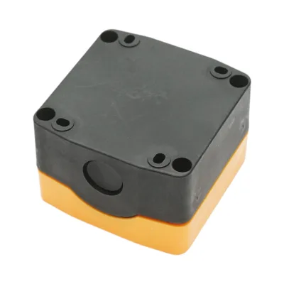 Scatola di comando a 1 pulsante, gialla, con protezione 78x78x54mm IP68 Breckner Germany - immagine 4