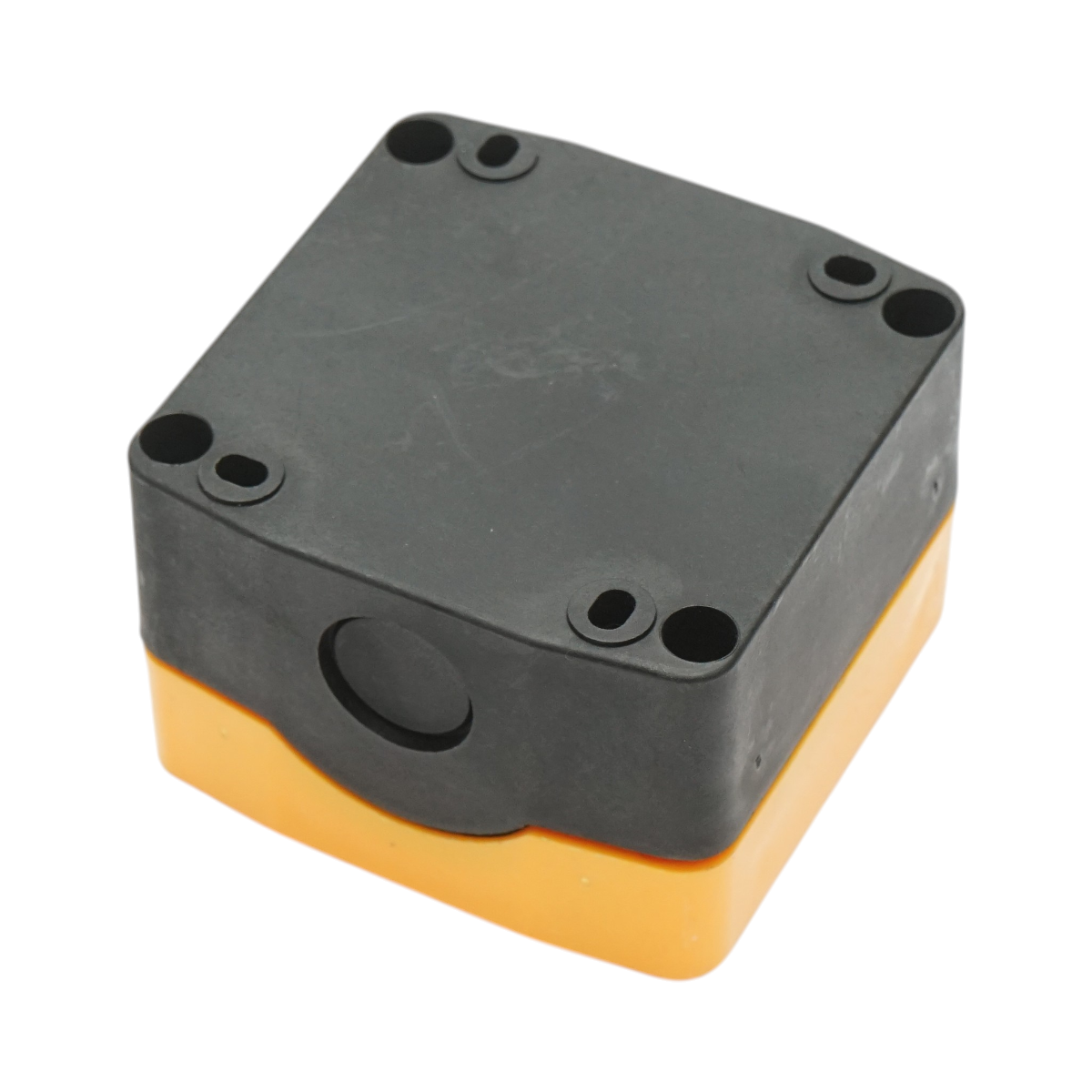 Scatola di comando a 1 pulsante, gialla, con protezione 78x78x54mm IP68 Breckner Germany - immagine 4