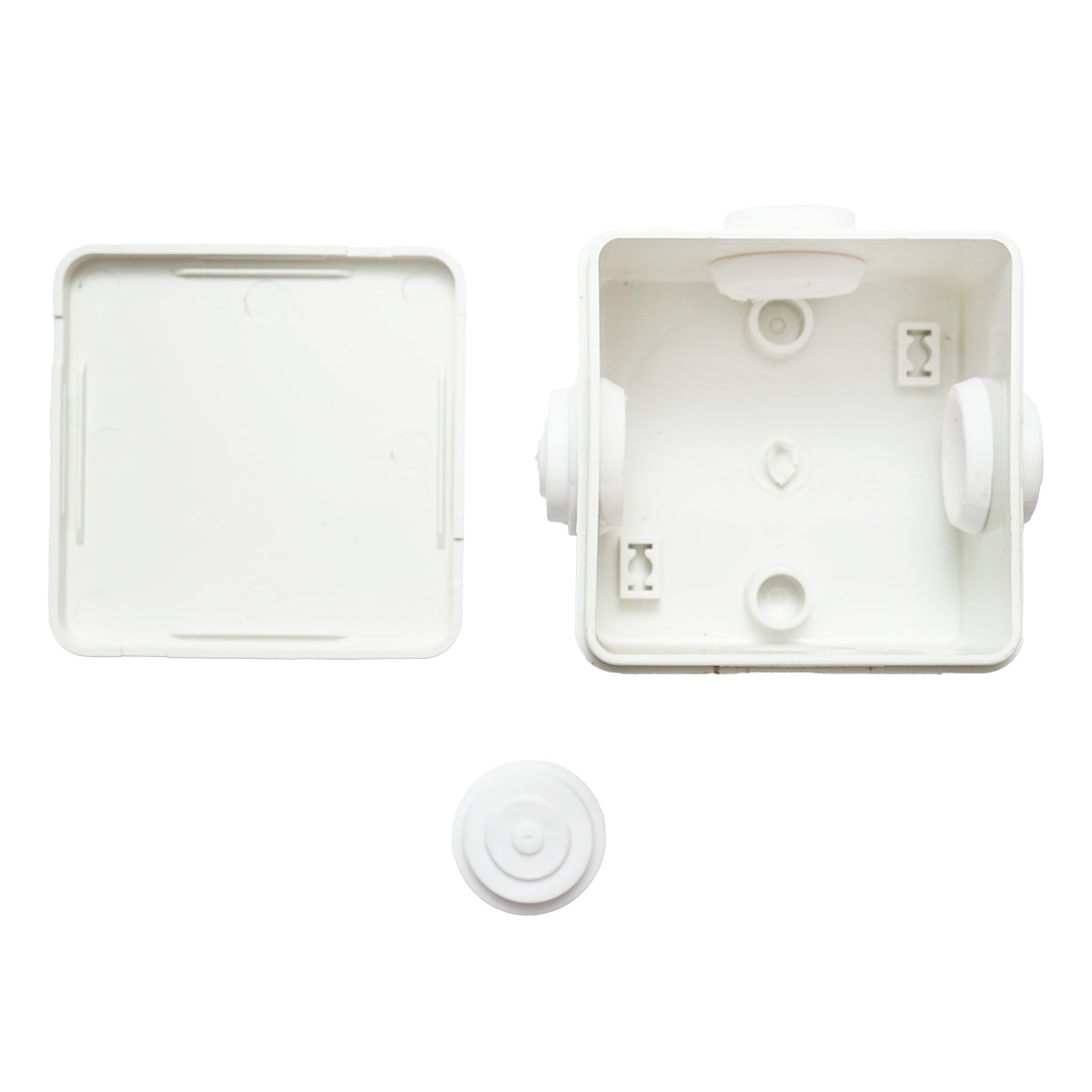 Scatola di derivazione 4 ingressi 80x80x50mm IP44 - immagine 2