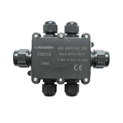 Scatola di derivazione stagna  41A 450V AC, 6 vie 5-14mm IP68 Leader - immagine 2