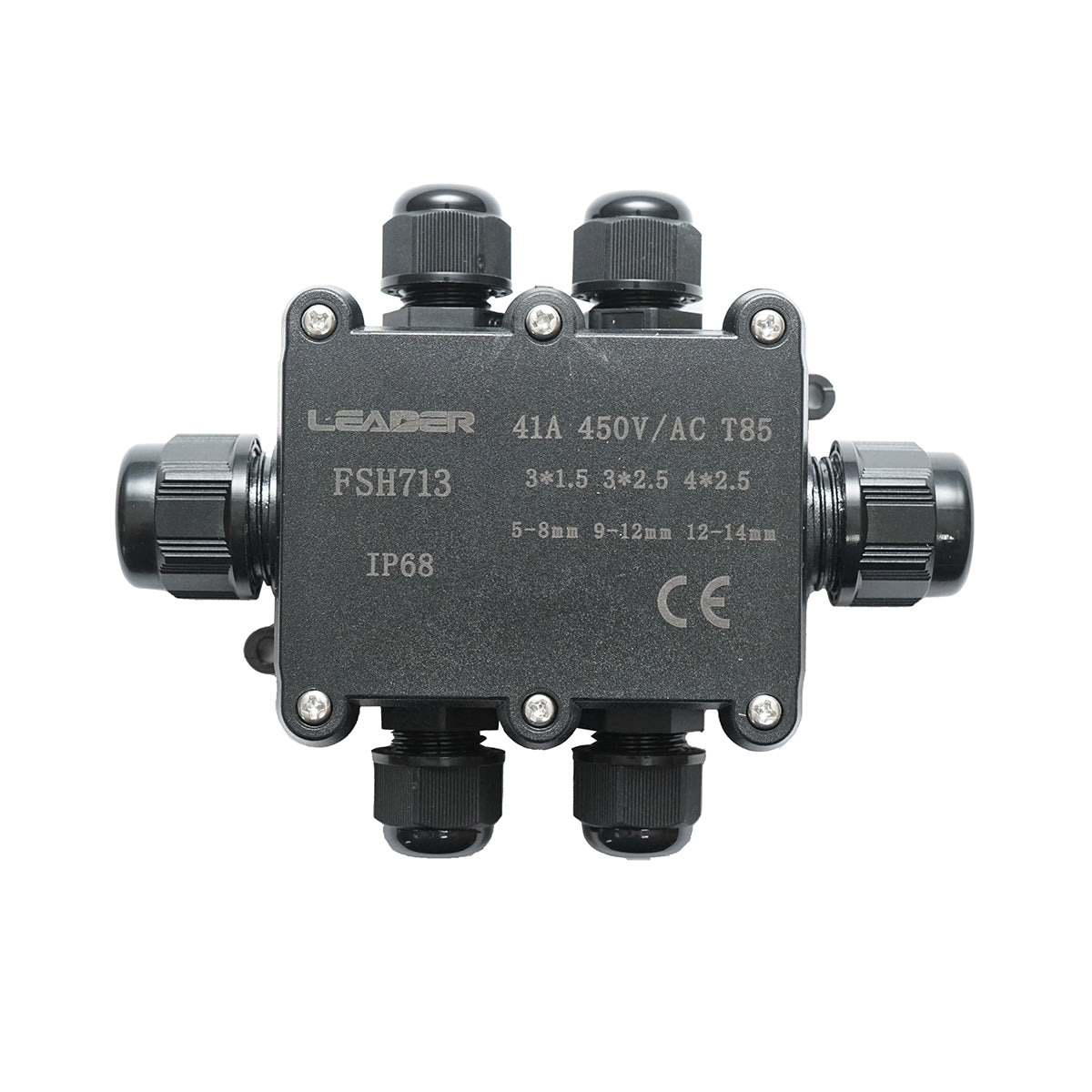Scatola di derivazione stagna  41A 450V AC, 6 vie 5-14mm IP68 Leader - immagine 2