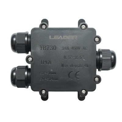 Scatola di derivazione stagna 24A 450V AC, 3 vie 3-14mm IP68 Leader - immagine 2