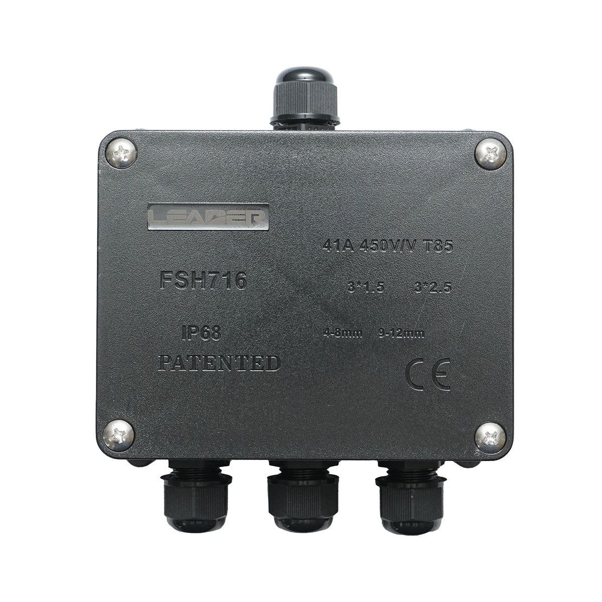 Scatola di derivazione stagna 41A 450V AC, 4 vie 4-12mm IP68 Leader - immagine 2