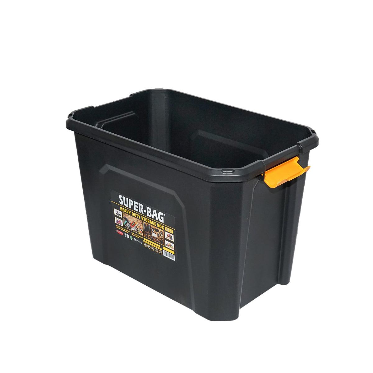 Scatola di immagazzinaggio 60L 580x380x405mm Contenitori in plastica con coperchio e chiusura a clip Contenitore per garage 60L 580x380x405mm - immagine 5