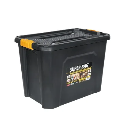 Scatola di immagazzinaggio 60L 580x380x405mm Contenitori in plastica con coperchio e chiusura a clip Contenitore per garage 60L 580x380x405mm - immagine 4