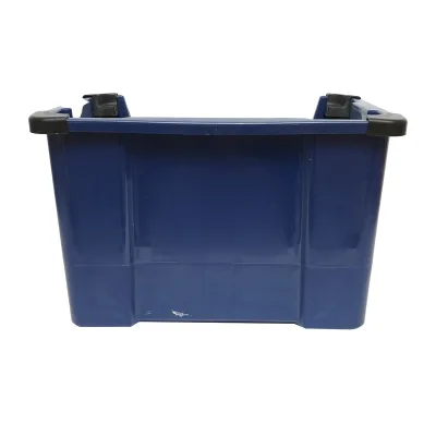 Scatola portaoggetti in plastica 430x325x300mm blu - immagine 4