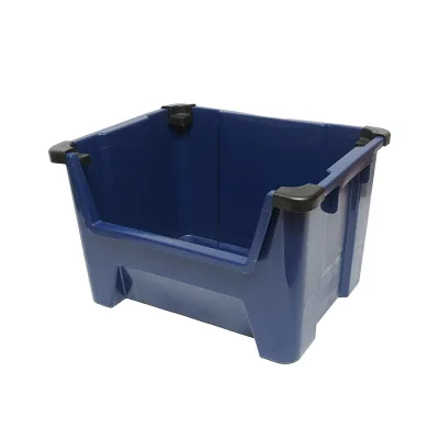 Scatola portaoggetti in plastica 430x325x300mm blu - immagine 2