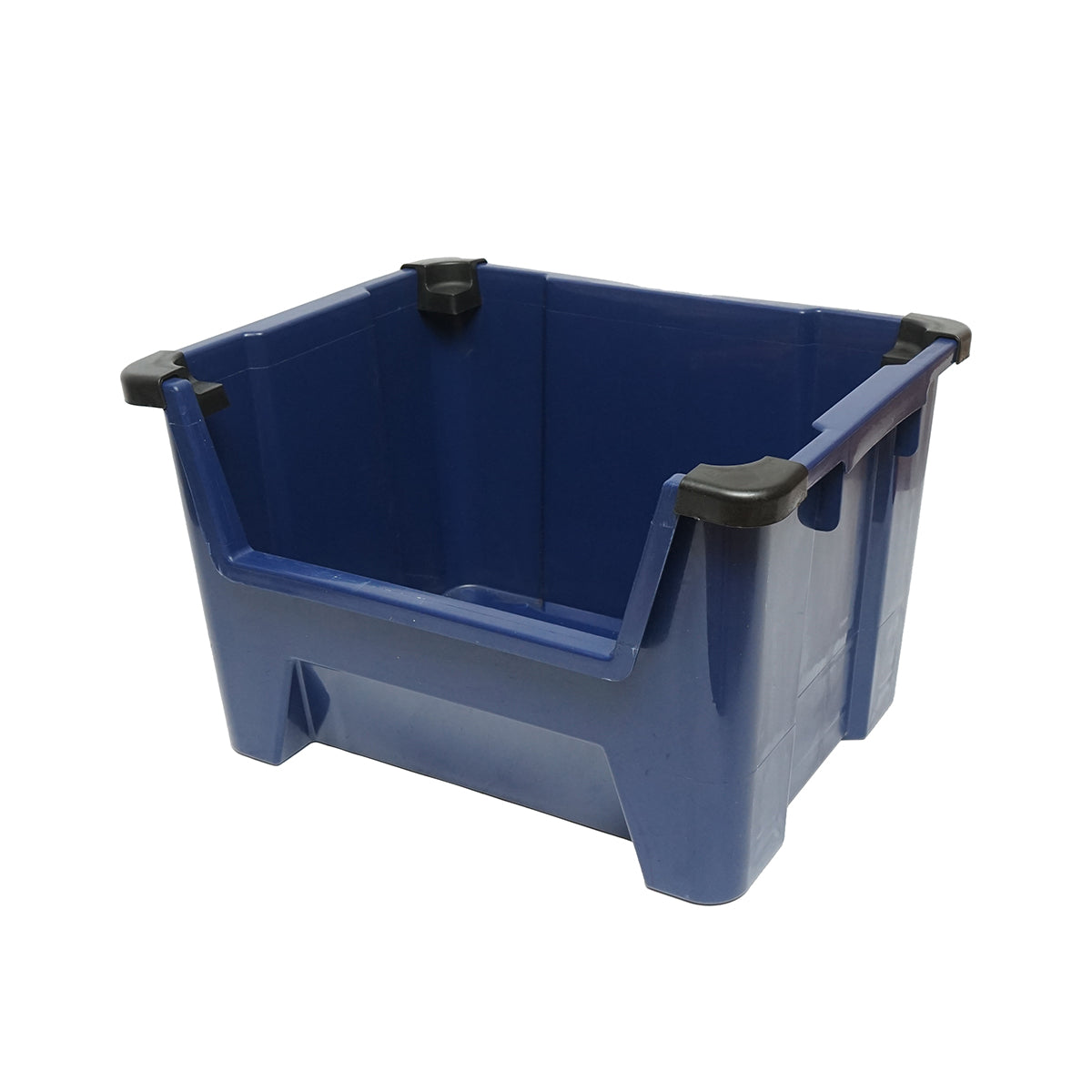 Scatola portaoggetti in plastica 430x325x300mm blu - immagine 2