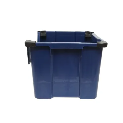 Scatola portaoggetti in plastica 430x325x300mm blu - immagine 3