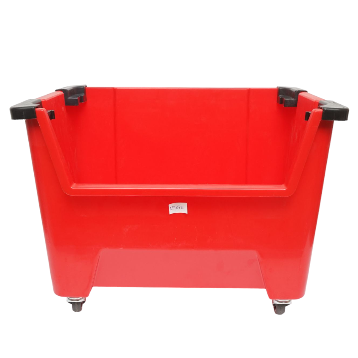 Scatola portaoggetti in plastica con ruote, 545x345x395 mm, rossa
