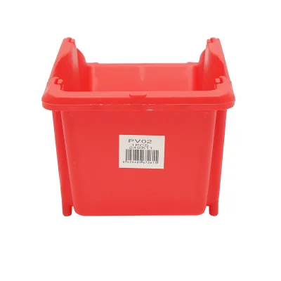 Scatola portaoggetti in plastica rossa, dimensioni 195x125x95 mm - immagine 4