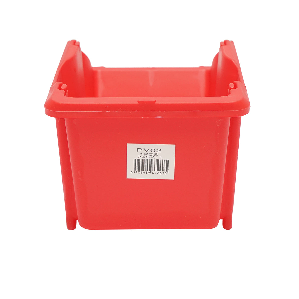 Scatola portaoggetti in plastica rossa, dimensioni 195x125x95 mm - immagine 4
