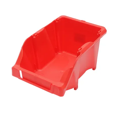 Scatola portaoggetti in plastica rossa, dimensioni 195x125x95 mm