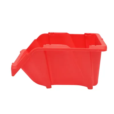 Scatola portaoggetti in plastica rossa, dimensioni 245x155x120 mm - immagine 3