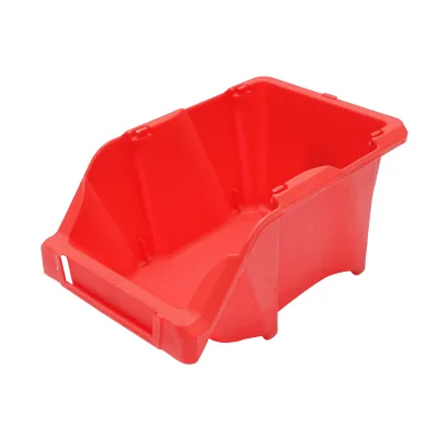 Scatola portaoggetti in plastica rossa, dimensioni 245x155x120 mm