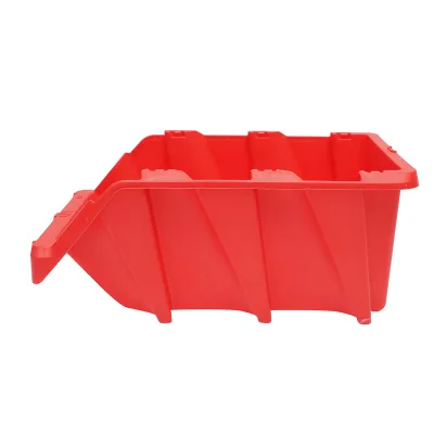 Scatola portaoggetti in plastica rossa, dimensioni 360x215x155 mm - immagine 2